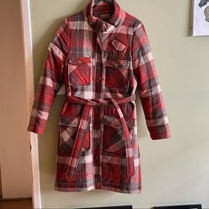 Pendleton, Portland collection, burgundy-brown, size small, plaid coat!